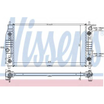Радиатор охлаждения двигателя NISSENS 69016