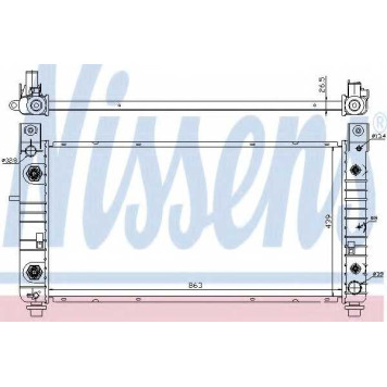 Радиатор охлаждения двигателя NISSENS 69091