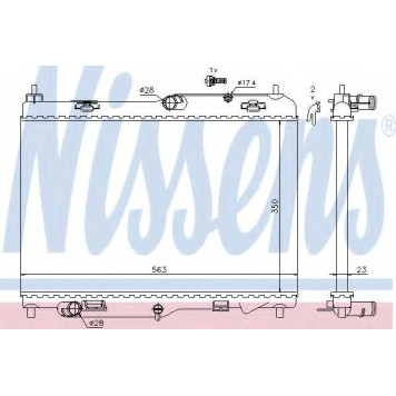 Радиатор охлаждения двигателя NISSENS 69233