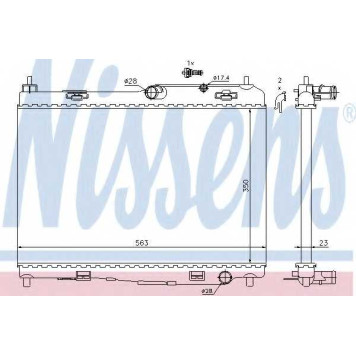 Радиатор охлаждения двигателя NISSENS 69235
