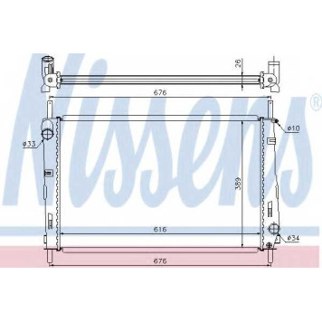 Радиатор охлаждения двигателя NISSENS 69250
