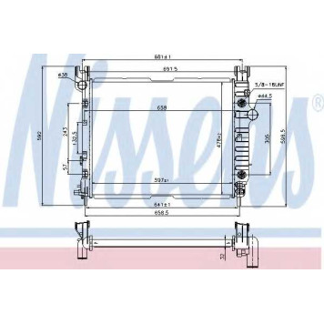 Радиатор охлаждения двигателя NISSENS 69451