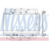 Радиатор охлаждения двигателя NISSENS 69475