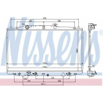 Радиатор охлаждения двигателя NISSENS 69475
