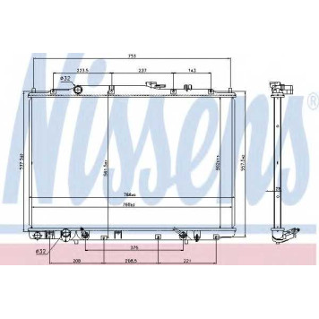 Радиатор охлаждения двигателя NISSENS 69476