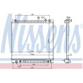 Радиатор охлаждения двигателя NISSENS 69484