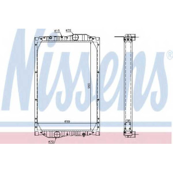 Радиатор охлаждения двигателя NISSENS 69604A