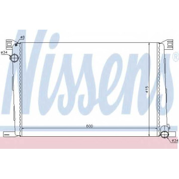 Радиатор охлаждения двигателя NISSENS 69706