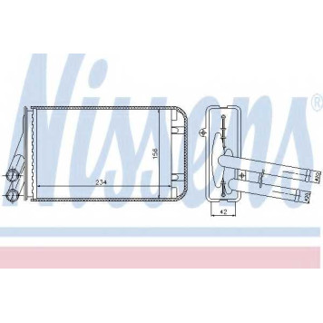 Радиатор отопления салона NISSENS 70229