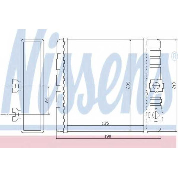 Радиатор отопления салона NISSENS 70514