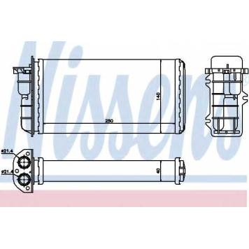 Радиатор отопления салона NISSENS 71441