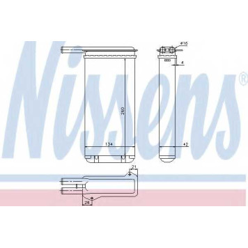 Радиатор отопления салона NISSENS 71755