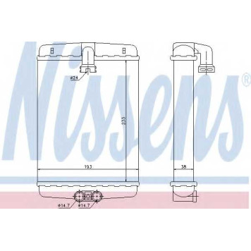 Радиатор отопления салона NISSENS 72013