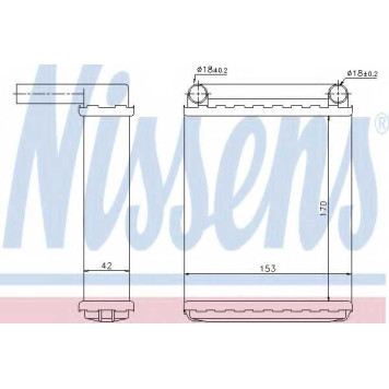 Радиатор отопления салона NISSENS 72038
