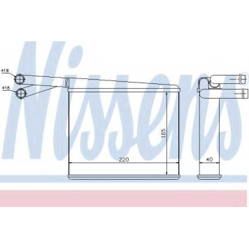Радиатор отопления салона NISSENS 72043