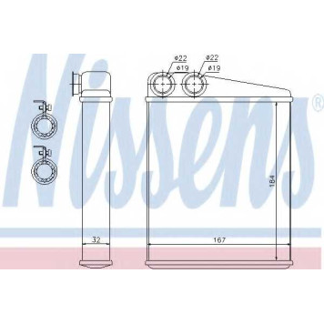 Радиатор отопления салона NISSENS 72047