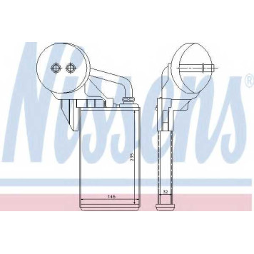 Радиатор отопления салона NISSENS 72207