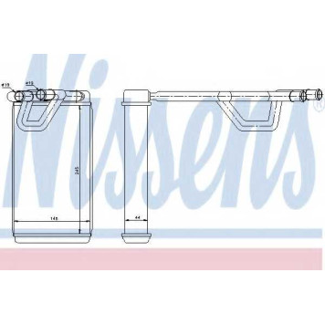 Радиатор отопления салона NISSENS 72209