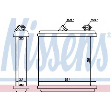 Радиатор отопления салона NISSENS 72635