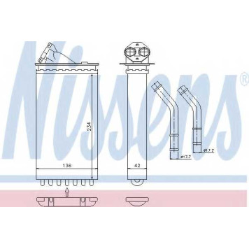 Радиатор отопления салона NISSENS 72655
