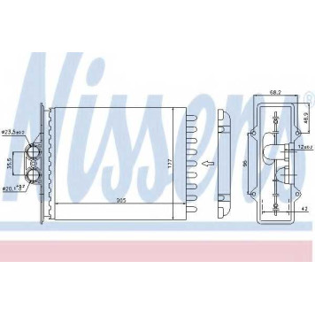 Радиатор отопления салона NISSENS 72657