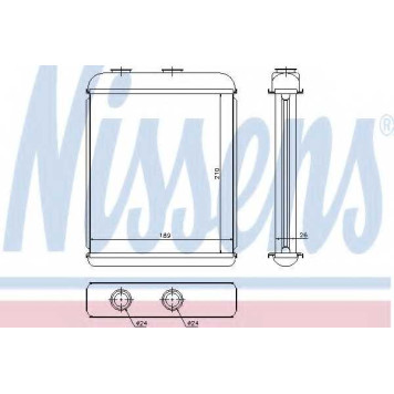 Радиатор отопления салона NISSENS 72662