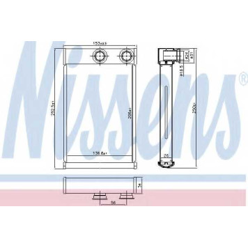 Радиатор отопления салона NISSENS 72669