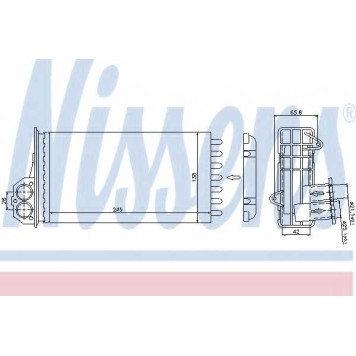 Радиатор отопления салона NISSENS 72941