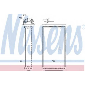 Радиатор отопления салона NISSENS 72981
