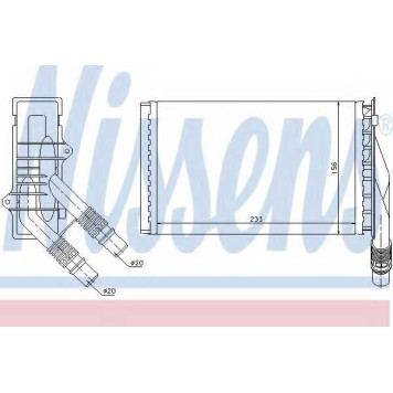 Радиатор отопления салона NISSENS 72985