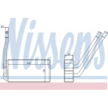 Радиатор отопления салона NISSENS 73000