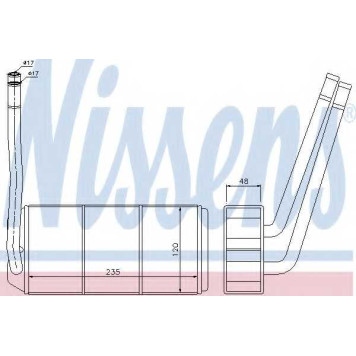 Радиатор отопления салона NISSENS 73001