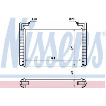 Радиатор отопления салона NISSENS 73371