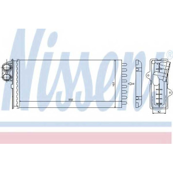 Радиатор отопления салона NISSENS 73375