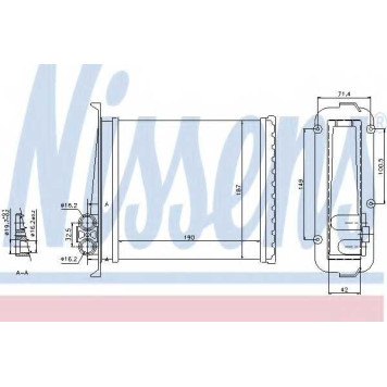 Радиатор отопления салона NISSENS 73640