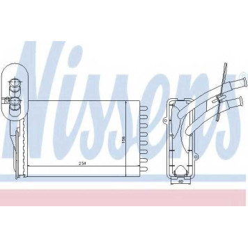 Радиатор отопления салона NISSENS 73961