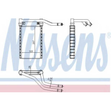 Радиатор отопления салона NISSENS 73991