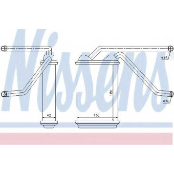 Радиатор отопления салона NISSENS 76511