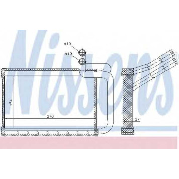 Радиатор отопления салона NISSENS 77635