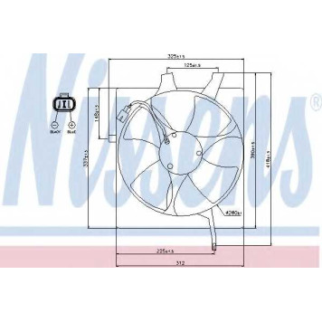 Вентилятор конденсатора кондиционера NISSENS 85047