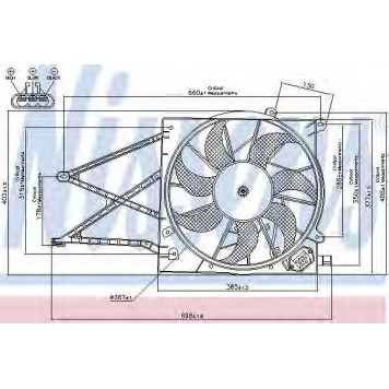 Вентилятор охлаждения двигателя NISSENS 85176