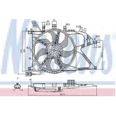 Вентилятор охлаждения двигателя NISSENS 85196