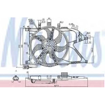 Вентилятор охлаждения двигателя NISSENS 85196