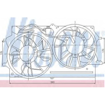 Вентилятор охлаждения двигателя NISSENS 85215