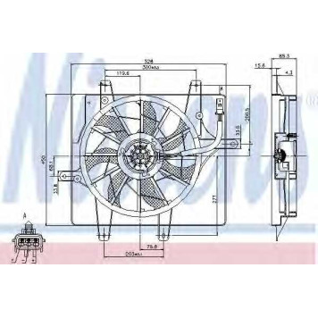Вентилятор охлаждения двигателя NISSENS 85289
