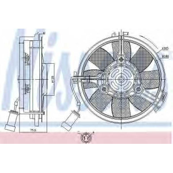 Вентилятор охлаждения двигателя NISSENS 85546