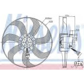 Вентилятор охлаждения двигателя NISSENS 85725