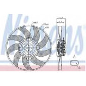 Вентилятор охлаждения двигателя NISSENS 85727