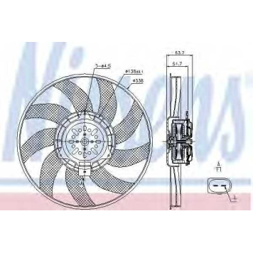 Вентилятор охлаждения двигателя NISSENS 85727