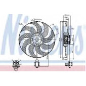 Вентилятор охлаждения двигателя NISSENS 85748